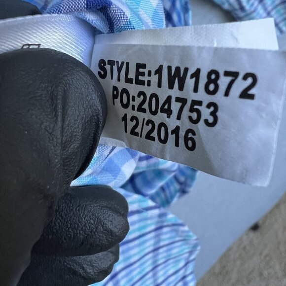 Vineyard Vines Mens S Gingham Blue Teal Plaid Classic Fit Tucker Shirt Preppy - Picture 7 of 12